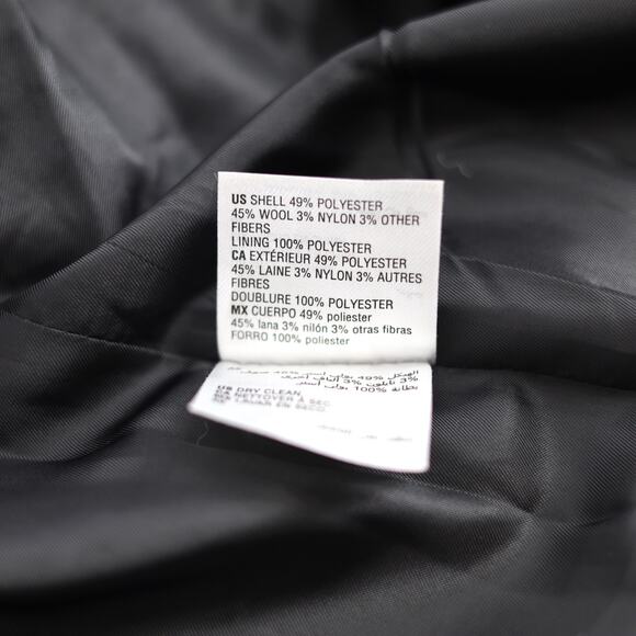 INC Int. Concepts Women Grey Plaid Wool Blend Classic Warm Walker Coat Size S - Picture 8 of 8